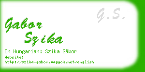 gabor szika business card