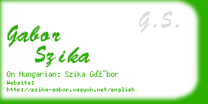 gabor szika business card
